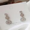 Drop Long Earrings Chain Cubic 925 Silver