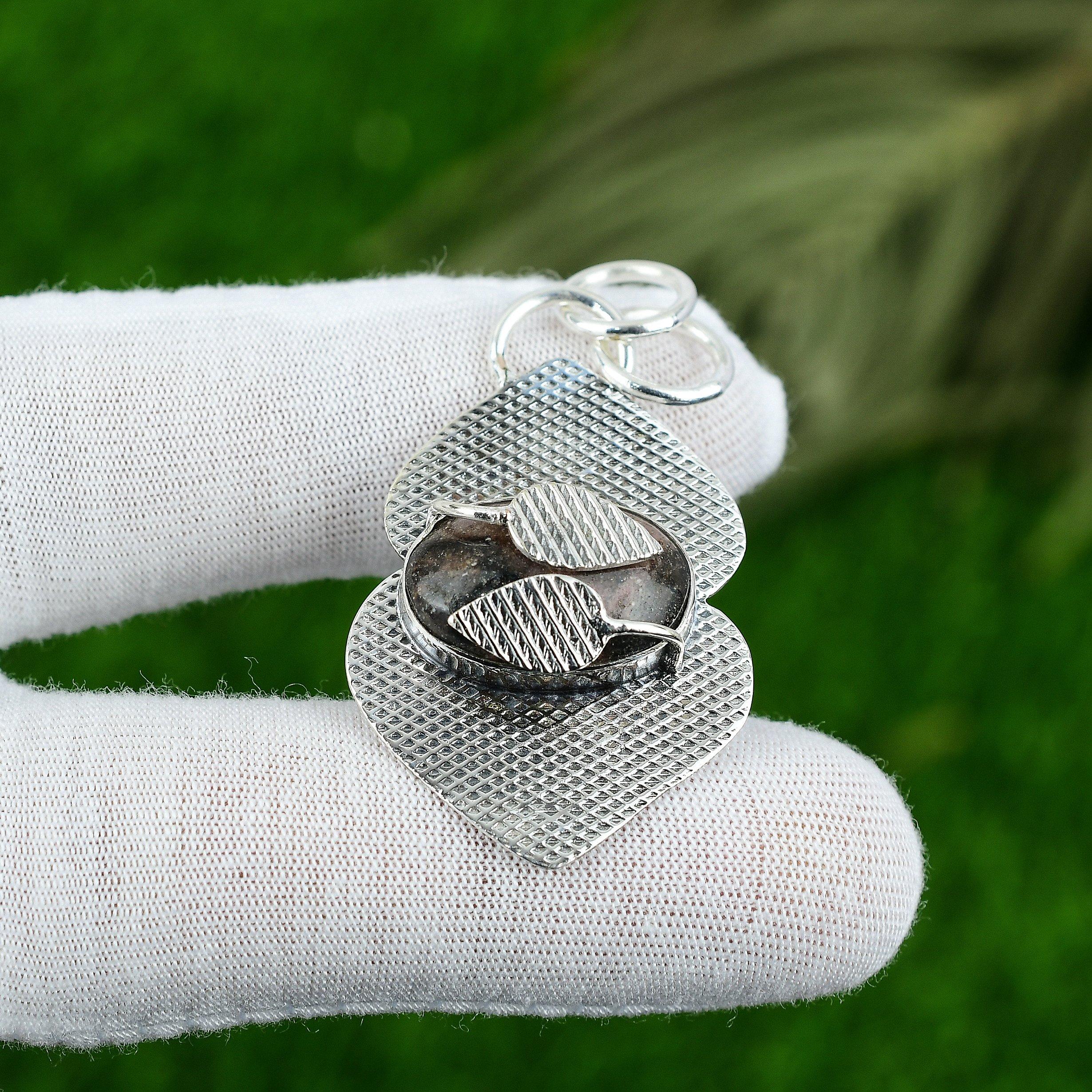 Womens day Deal Sterling Silver Natural Pink Tourmaline Elegant Pendant Jewelry