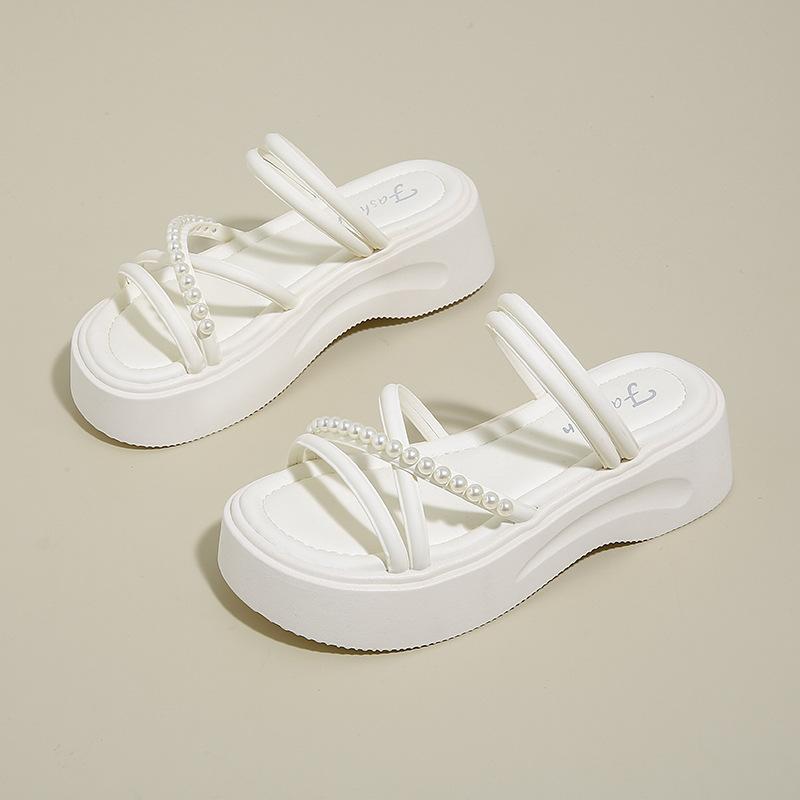 Thick-bottomed Roman Air-cooled Slippers for Women To Wear In the Summer of 2025 New Thick-bottomed Pregnant Women's Beach Cool Slippers