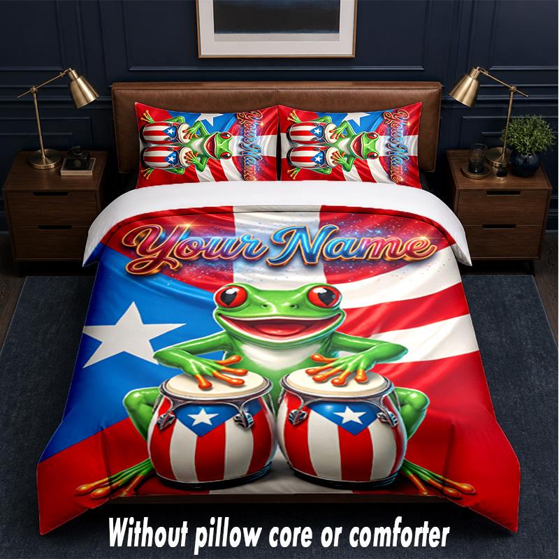 Other Similar Designs Theme Custom Text Or Name 3Pcs Bedding Set,1 Flat Sheet & 2 Pillowcases Personalized Home Bedding