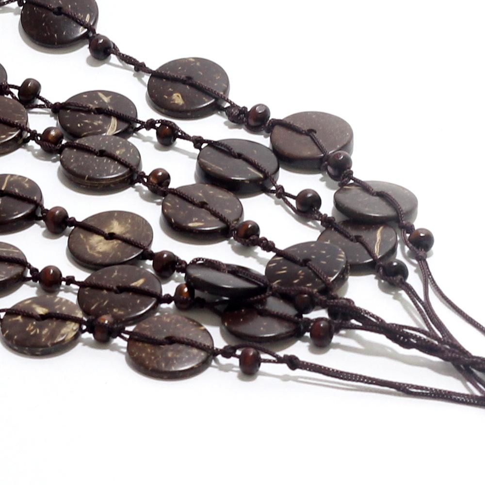 JMXD - Fashion Exaggerated Bohemian Necklace European and American Vintage Ethnic Style Handmade Beaded Women's Accessories