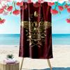 Roman SPQR Print Beach Towel, Large Soft Quick Dry Towel for Beach Camping Swimming