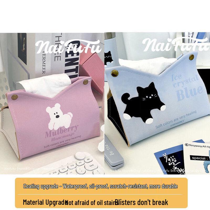 Pink Little Dog Tissue Box