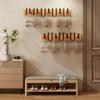Walnut Wood Coat Rack Wall Mounted Hooks Key Clothes Hanger Hallway Door Home Bedroom Entrance Decor Organizer Rack