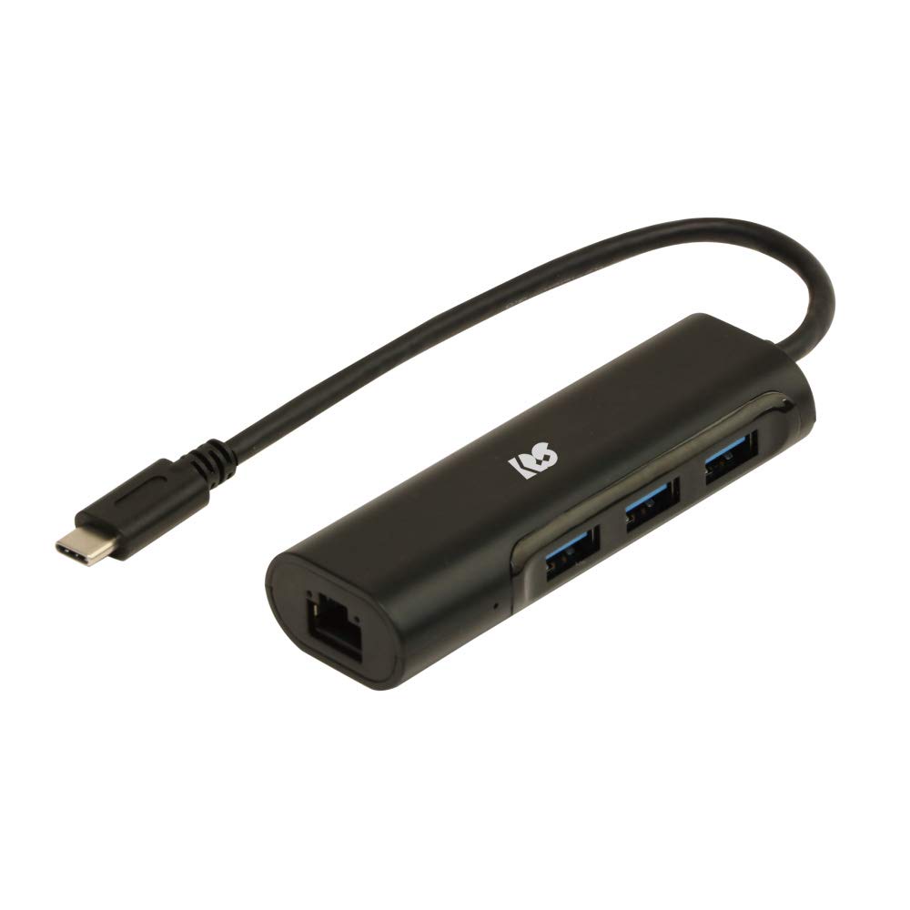 

Адаптер USB Gigabit LAN от Ratoc Systems с USB-хабом Type-C RS-UCLAN-H3A чёрный