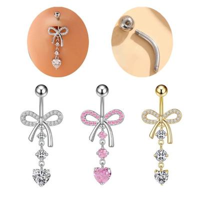 Dangled Design Butterfly Navel Jewelry Stainless Steel Belly Rings  Seaside