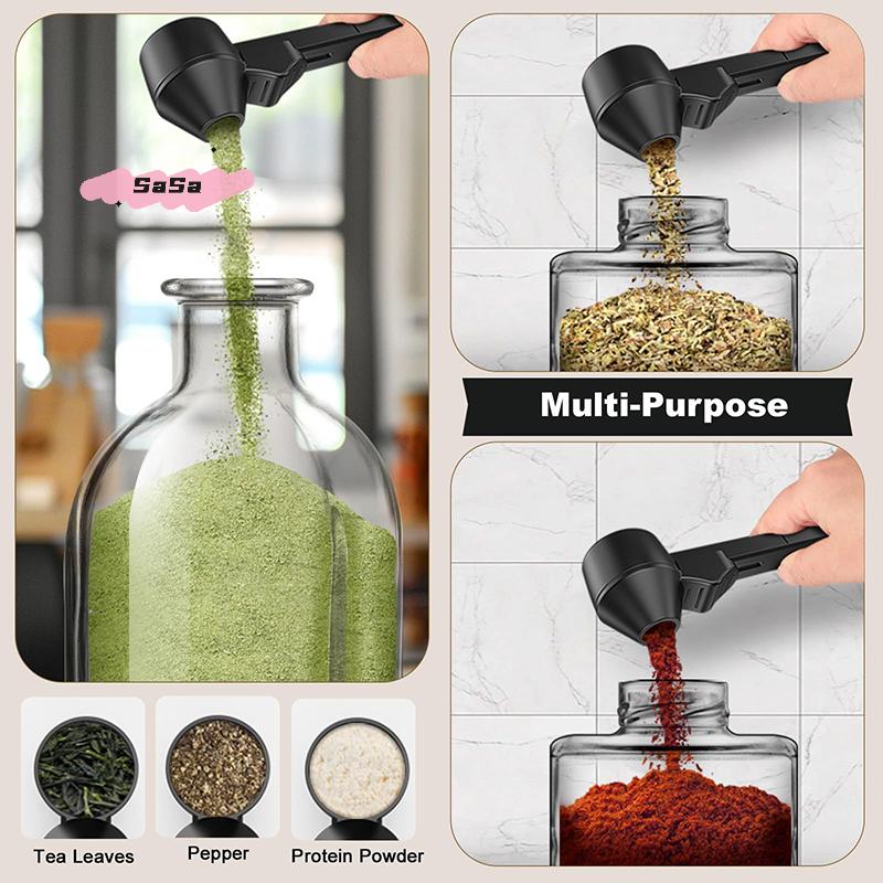 1Pcs Coffee Scoop With Funnel For Reusable K-cup Coffee Pot 2 Tablespoon Capacity Coffee Measuring Spoon Kitchen Accessories