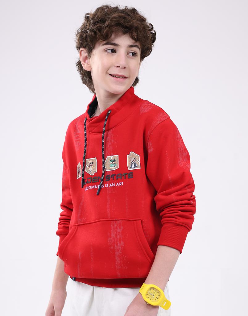 MONTE CARLO Boy's Mock Neck Full Sleeve Sweatshirt