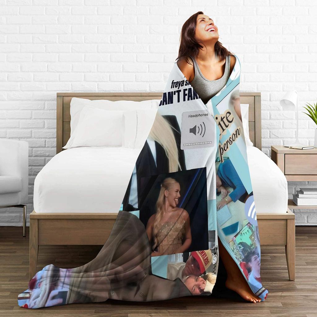 Freya Skye Super Soft Blanket Travel Plush Bedding Throws Funny Living Room Flannel Bedspread Sofa Bed Cover