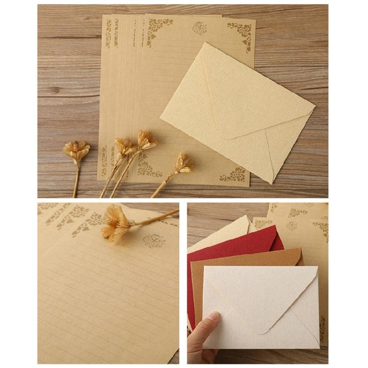 Pack Of 20 A 5 Size Texture Envelope Set In Earth Tone Classical Styles Perfect For Wedding Invitations & Greeting Card