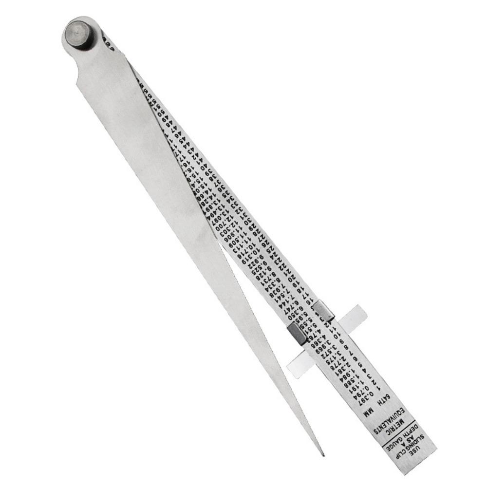 Stainless Steel Feeler Gauge Measuring Tool Gap Gauge Depth Ruler Tapered Ruler Taper Welding Gauge