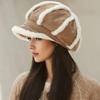 1PC Plush-Lined Gift Corduroy Material Versatile Beret Exquisite Thickened Design Warmth Accessories Elegant 56-58cm