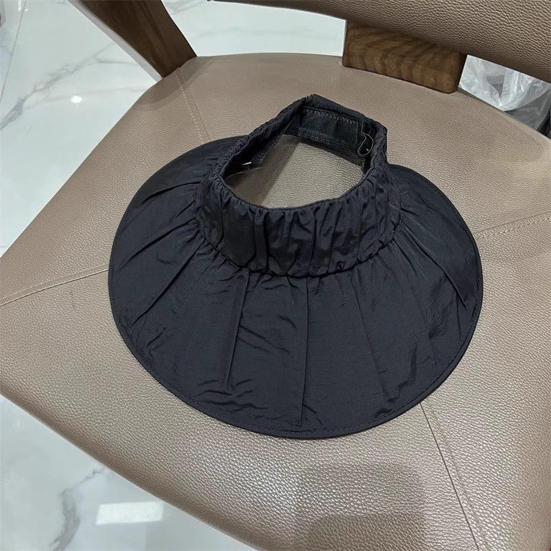 Pleated Large Brim Sun Protection Empty Top Hat Fashionable Can Be Rolled Up Portable Travel Summer Outdoor Sun Hat