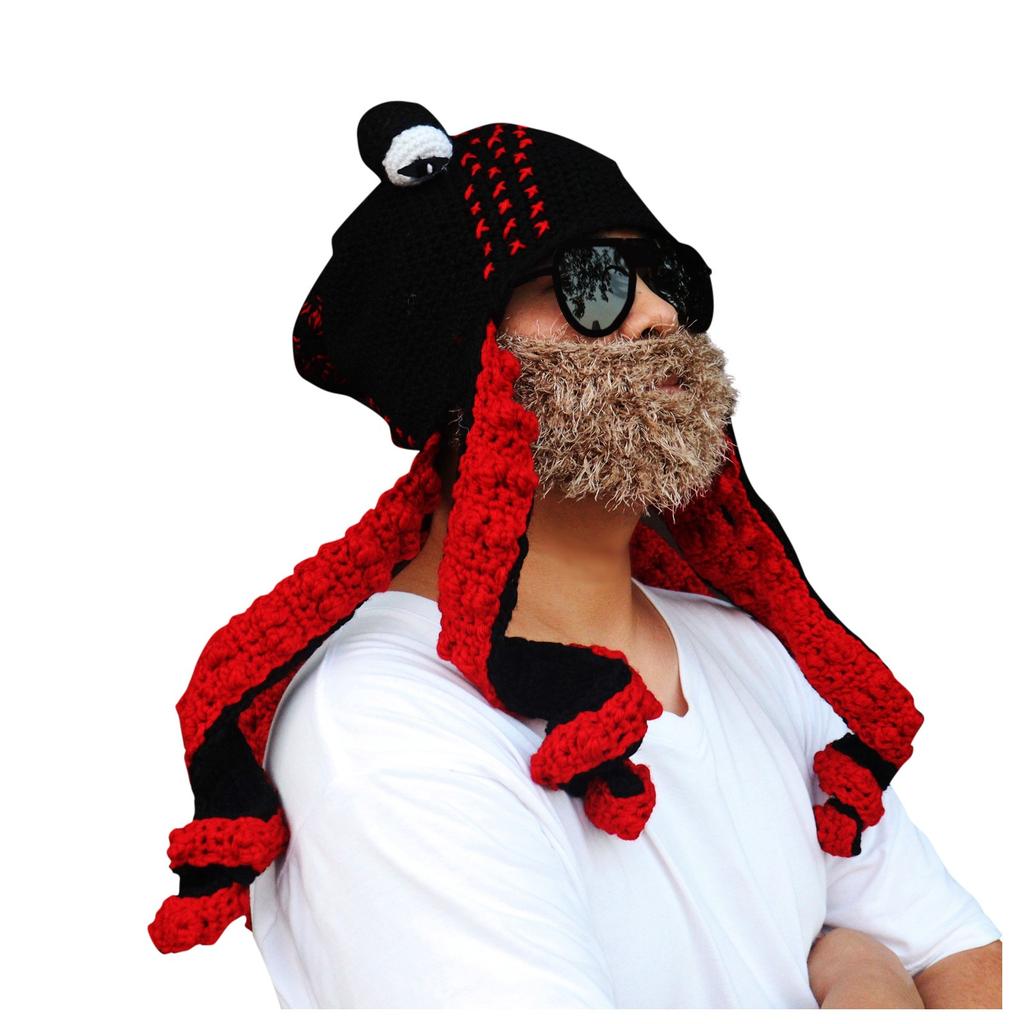 Party Tricky Funny Headgear Crochet Woolen Color Blocking Hat