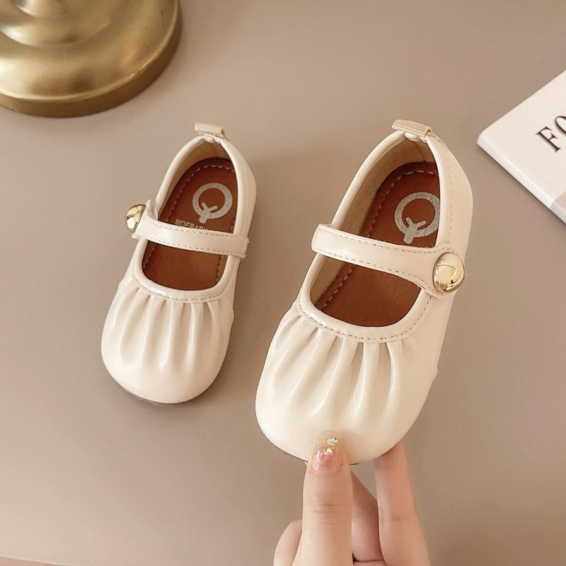 

Anti-slip Shoes - New Style Soft-soled Shoes for Girls, Single Shoes, Baby Shoes 23 бежевый