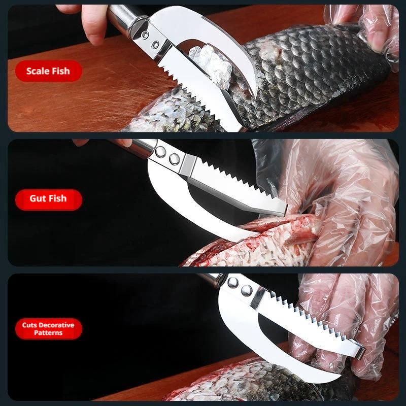 2 In1 Fish Skin Brush Fast Remove Fish Scale Scraper Planer Tool Fish Scaler Fishing Knife Cleaning Tools Kitchen Accessories