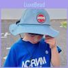 Kids Sun Hat Summer Outdoor Boys Girls Bobble Hat With Wide Brim Sun Protection For Beach And Park
