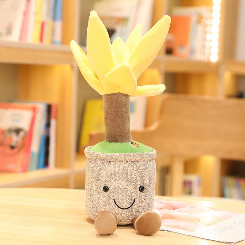 30cm Artificial Flower Plush Toy Green Plants Bloom Cactus Sunflower Cactus Soft Dolls Girls Boys Kawaii Xmas Gift Home Decor