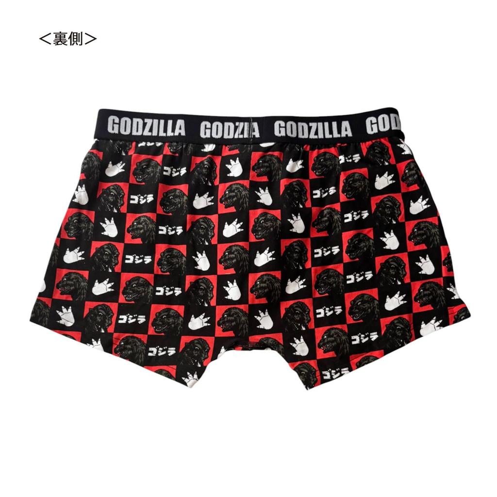 Small Planet Godzilla Boxer Size M Men's Briefs, Black/Red,