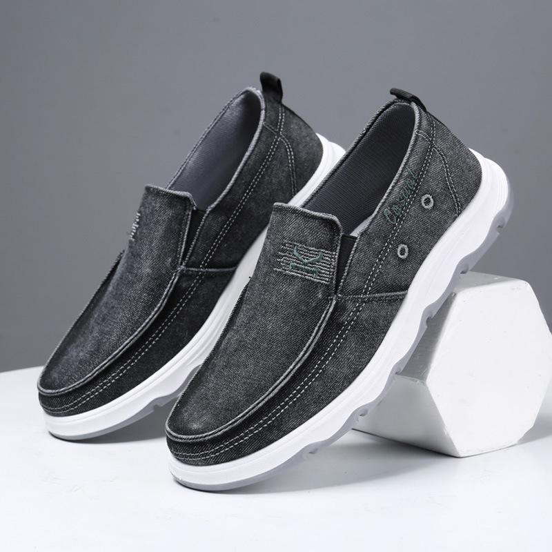 Shoes men's spring casual shoes comfortable washed cloth men's shoes cloth shoes men's lazy shoes