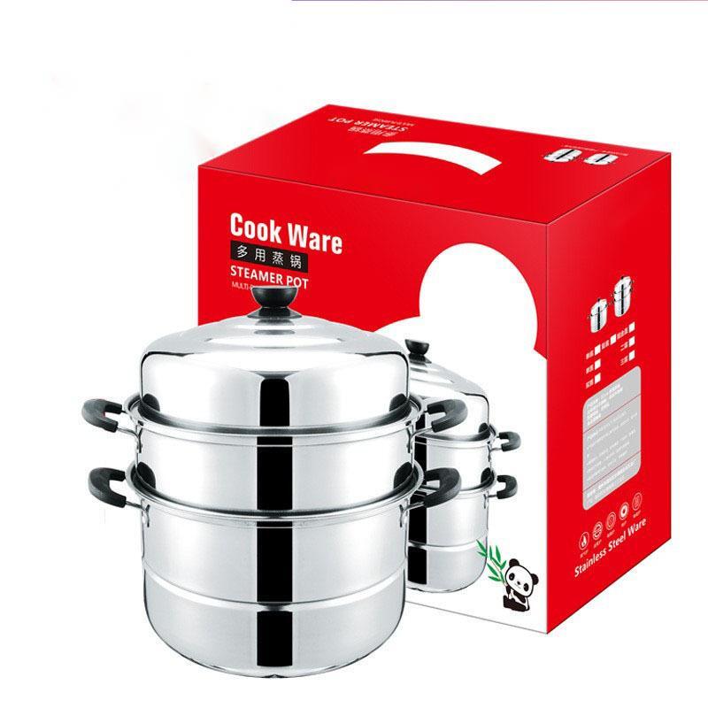 Qianhua Zhike 28cm 3-Layer Stainless Steel Steamer Pot