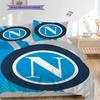 SSC Napoli Muster Bettwäsche Steppdecke Set Bettbezug Kissenbezug Heimdekoration Geburtstagsgeschenk (1 Bettbezug + 2 Kissenbezüge, ohne Füllung)