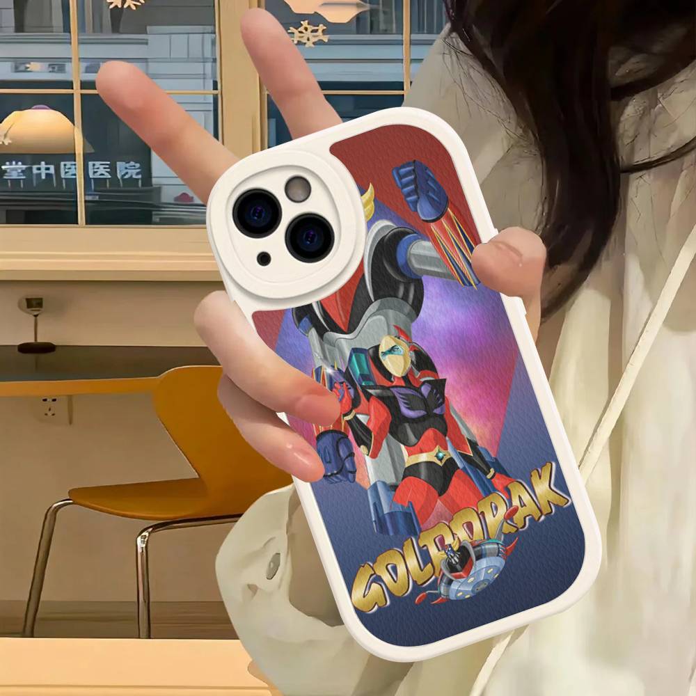 

UFO R-Robot G-Goldorak Phone Case For IPhone 16 15 14 13 12 11 Pro Max Plus 16E Soft Leather Cover iphone 12pro