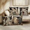 A Set of Four-piece Pillow Cases with a Fancy Goat Pattern, a Creative Print That Creates a Unique Artistic Atmosphere In the House