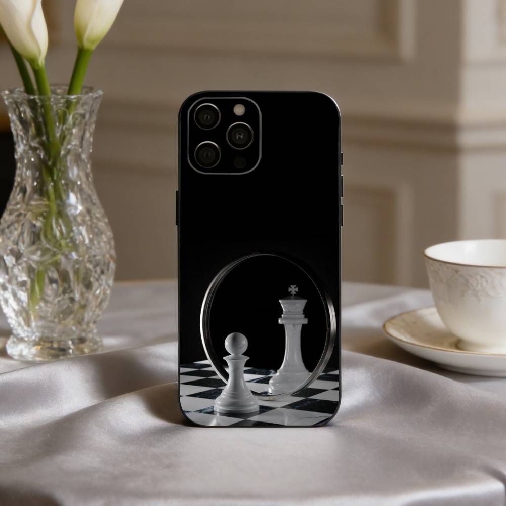 Cool C-Chess A-Art Phone Case For iPhone 17,16,15,14,13,12,11 Plus,Pro Max,XS,Soft Silicone Black Cover