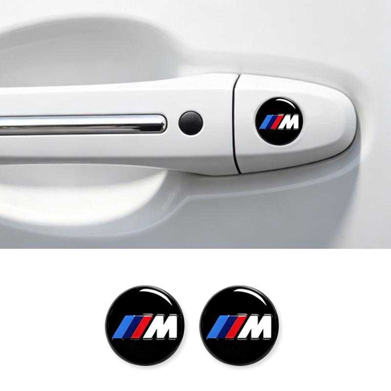 For BMW M X1 X3 2/4pcs Car Door Lock Keyhole Protector Stickers For BMW M 1 3 Series X3 E46 E90 E60 F30 F10 E39 E36 F20 G30 G20 E87 E92 E91 E30
