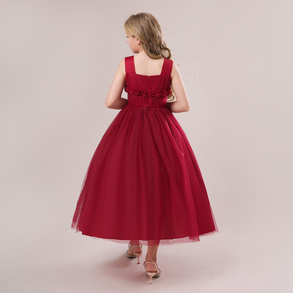 European Princess Style Formal Dress for Girls - Elegant Birthday and Show Long Gown