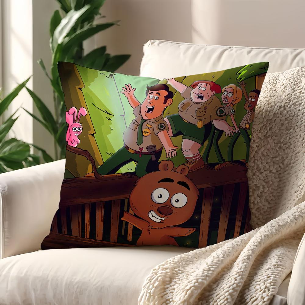 Cartoon B-Brickleberrys Lustiger Kissenbezug Kissenhülle Zuhause Sofa Wohnzimmer Dekoration Büro Auto Nordische Schlichtheit