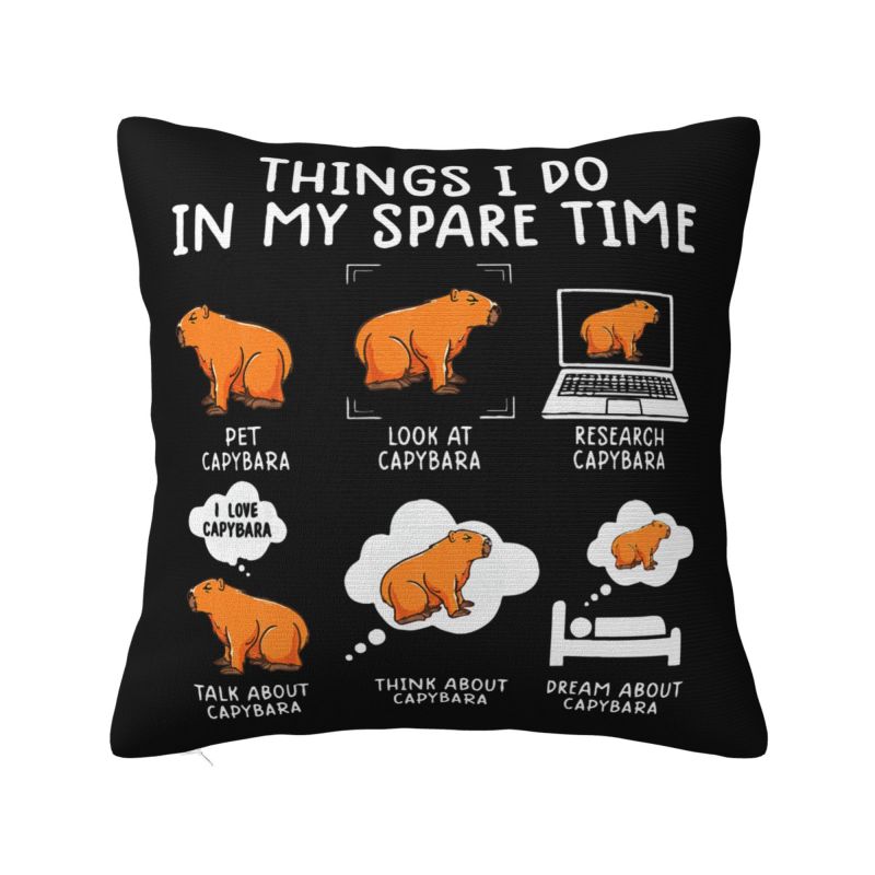 Cute Animal Capybara Cushion Cover x cm Polyester Soft Throw Pillow Case For Sofa Chair Decoration Bedding Pillowslip
