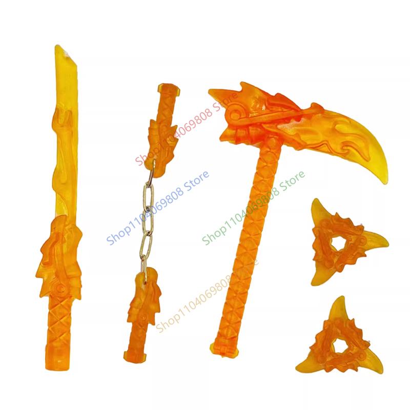 MOC Figurine Accessoires Briques de Construction Épée Fléchette Serpent Doré Bâton Armure Cape Cheveux Films Poupées Briques Compatibles Jouets N12