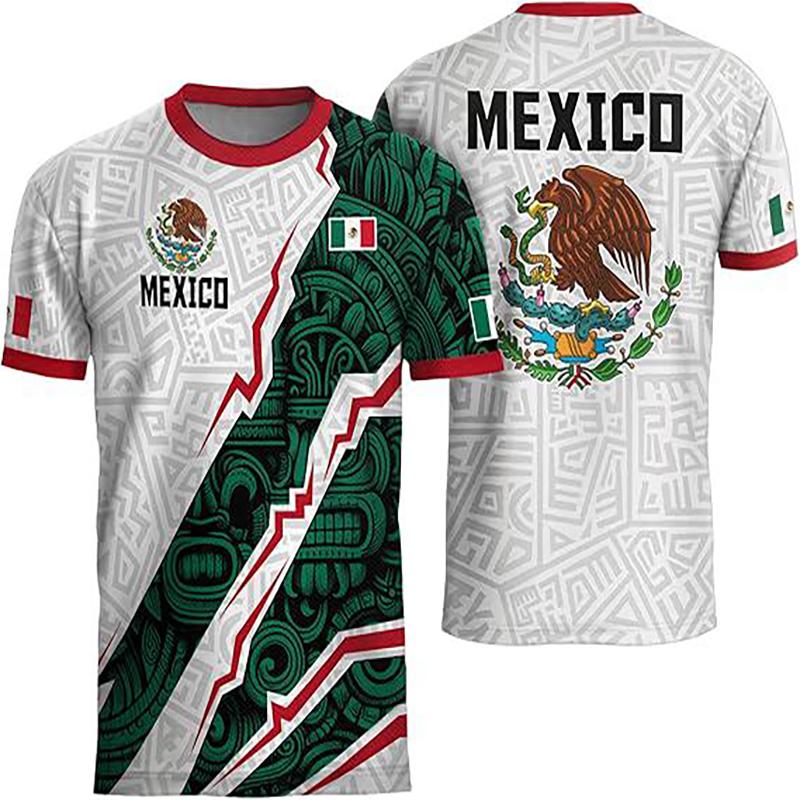 Mexico 2026 Football Jersey National Flag Print Home Away Soccer Shirt Team Kit Fanwear For Men And Women