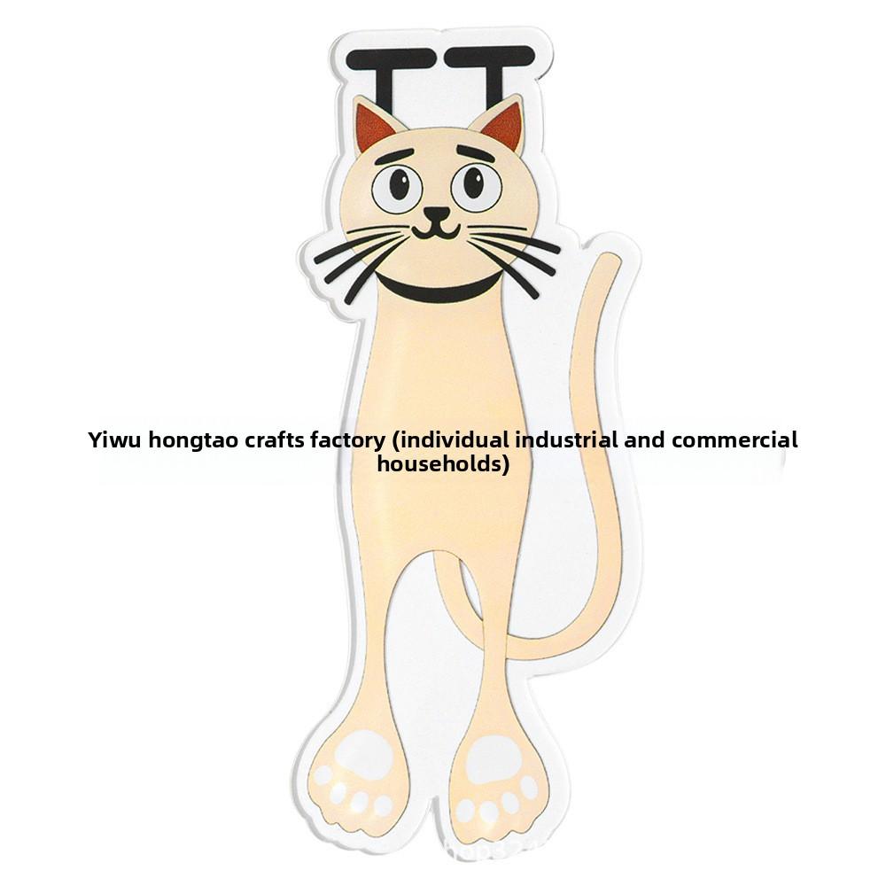 

Креативная акриловая закладка с вырезом в виде кошки, милый мультяшный кот, аксессуар для чтения для любителей книг 1 piece