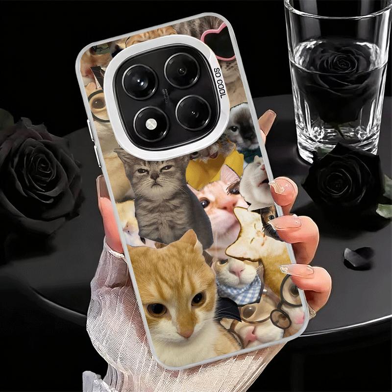 

Crying Cats Combine Memes Soft Phone Case for Xiaomi Redmi Note 13 14 15 Pro Plus 12S 12 11S 11 11T 10S 10 Shockproof Cover Back Redmi Note 12 Pro 4G