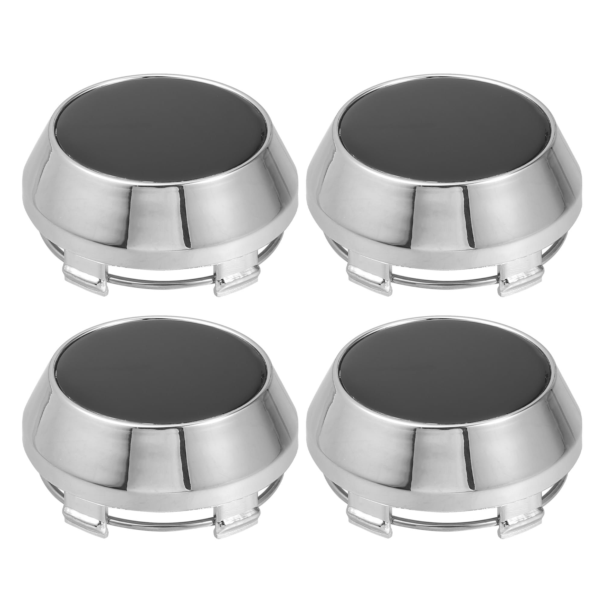 

ACROPIX Диаметр 60 мм 5 зажимов Колпак на центральную ступицу колеса для автомобиля Хромированный тон Черный 4 шт. чёрный