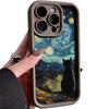 Starry Sky Black Cat Back iPhone17Promax Mobile Phone Case Ladder Suitable for Apple 16promax All-inclusive Tianyan