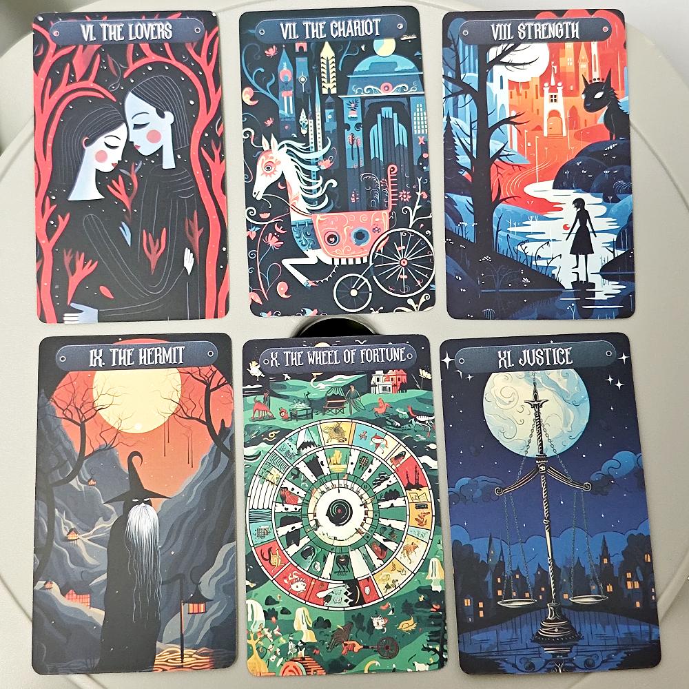 Originální umělecké dílo Strange World Tarot 78 ks tarotových karet založených na systému Rider Waite 10,3*6cm