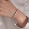 S925 Silver Broken Silver, A Few Taels Of Blessing Brand Bracelet, Girls' High-End Niche Design, Simple Style Jewelry