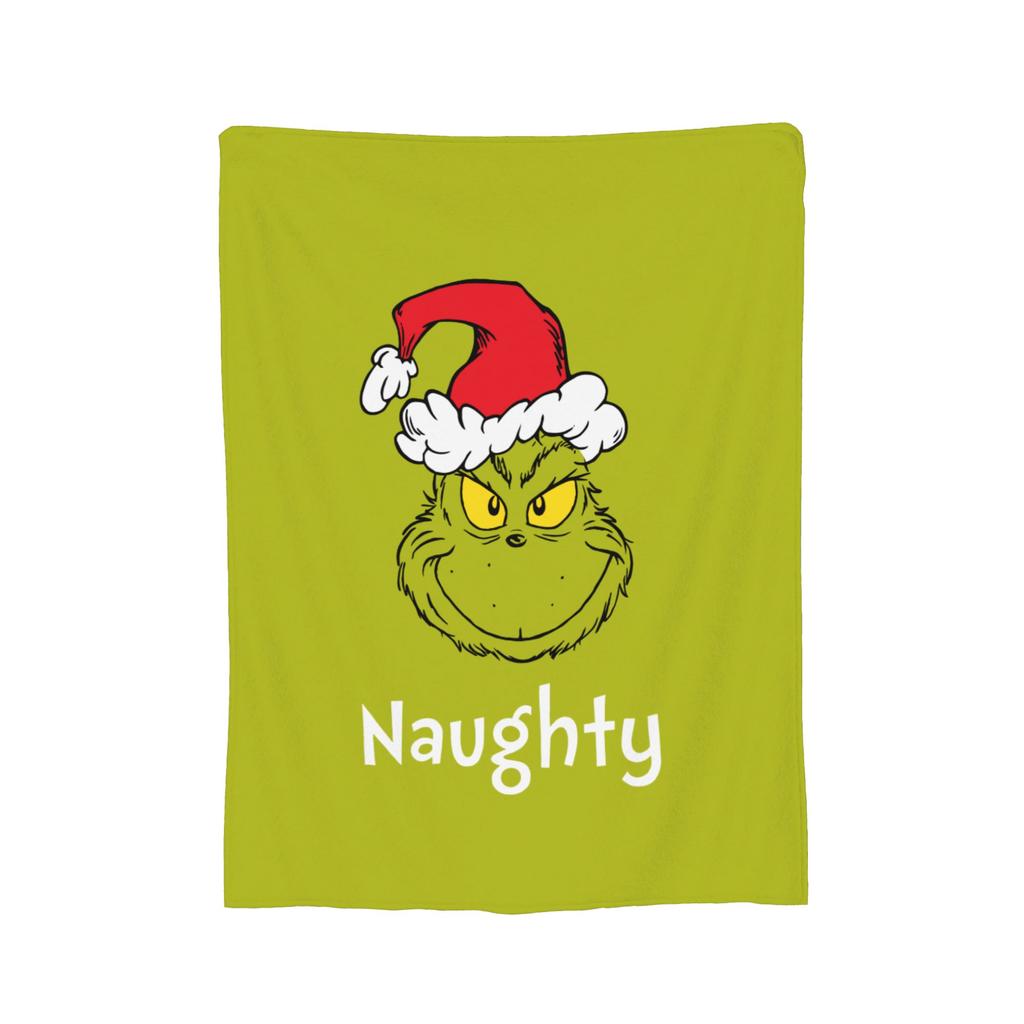 Christmas-S-Green-S-Grinch Blanket Fleece Textile Decor  Portable Warm Throw Blanket for Home Office Rug Piece