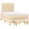 Maison Exclusive - Sommier à lattes de lit avec matelas Crème 120x200 cm Tissu