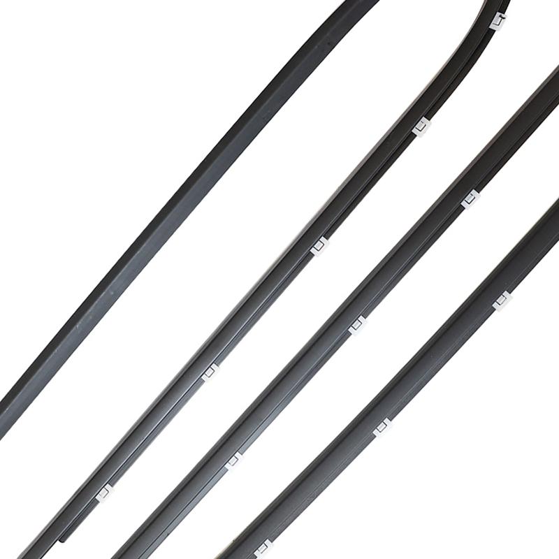 4pcs/set Black Car Door Window Glass Weatherstrip Trim For Hyundai I30 2008-2011 822102L000 Waterproof Pressure Sealing Strip