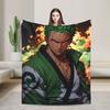 Una Manta Súper Suave P-Pieces de Roronoa Zoro Manta de Felpa para Picnic Manta Divertida para Sofá Cama Colcha de Franela Funda para Cama de Sofá