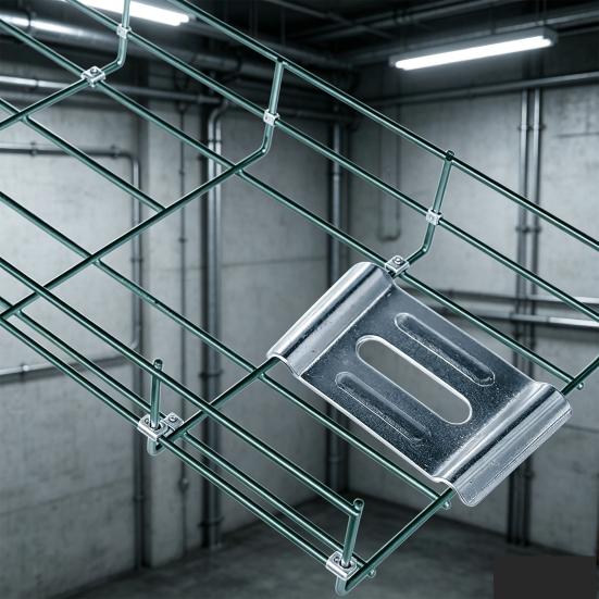 30/60Pcs Metal Cable Raceways Hold Down Clamp Support Washer Fit 4mm-6mm Wire Diameter Basket Wire Mesh Cable Tray