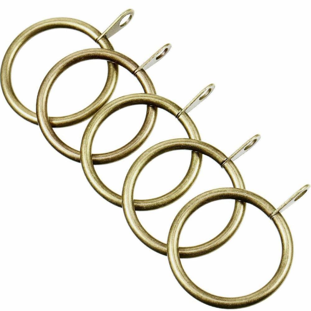 5 Colors Metal Heavy Duty Practical Hanging Hooks Curtain Rings For Curtains Rods Roman Circle