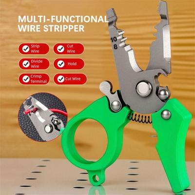 Small Wire Stripper Tool Wire Stripper Crimper Anti-slip Micro Wire Strippers Mini Multifunctional Cable Plier for Professional