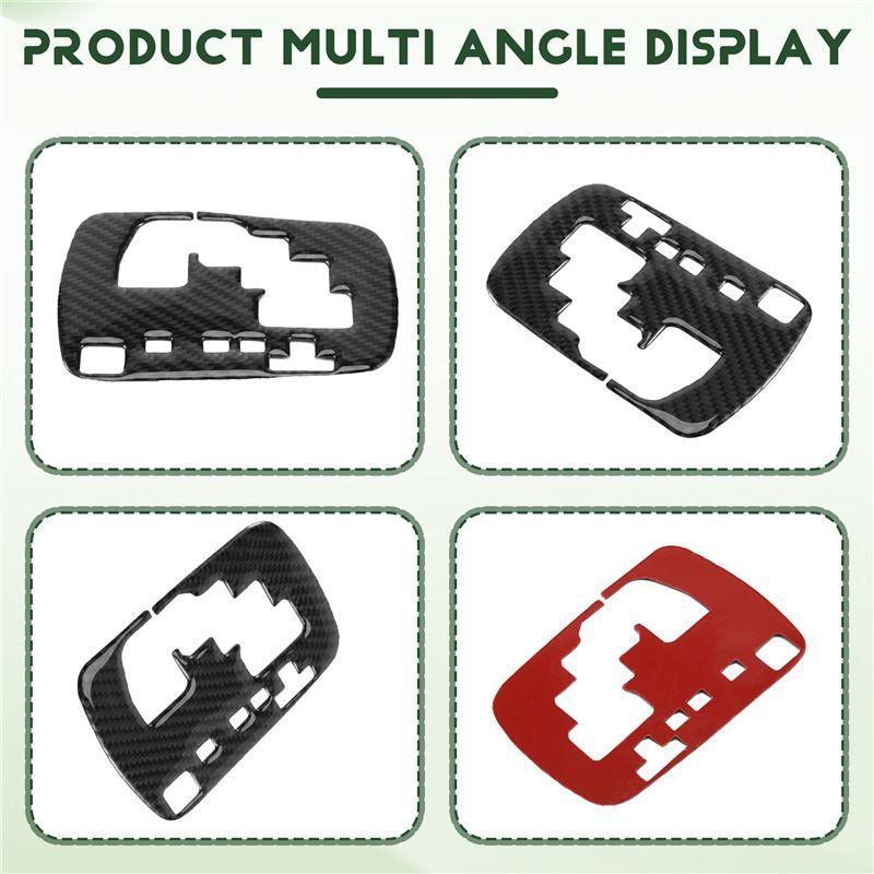 AA92-For Toyota Hilux 2015- Carbon Fiber Car Gear Shift Panel Cover Trim Car Styling Car Interior