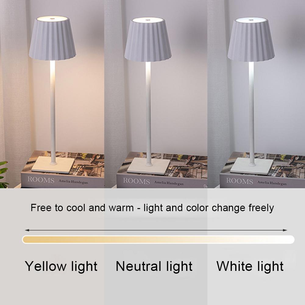 Modern LED CordlessTable Lamp 3 Level Brightness Night Light Touch Dimmable Desk Light For Coffee Table Living Room Bedroom
